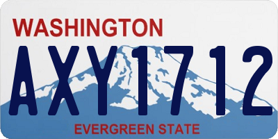 WA license plate AXY1712