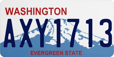WA license plate AXY1713