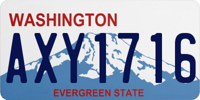 WA license plate AXY1716