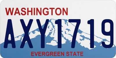 WA license plate AXY1719