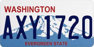 WA license plate AXY1720