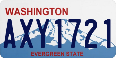 WA license plate AXY1721