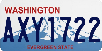 WA license plate AXY1722