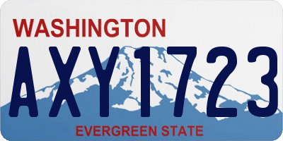 WA license plate AXY1723