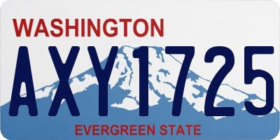 WA license plate AXY1725