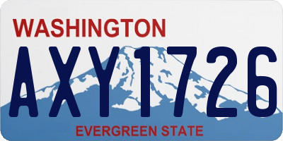 WA license plate AXY1726