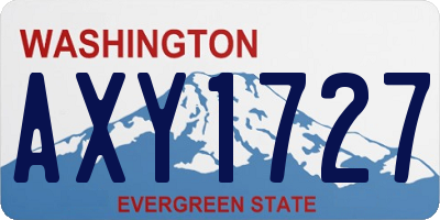 WA license plate AXY1727