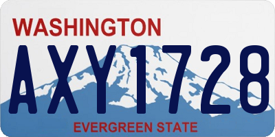 WA license plate AXY1728