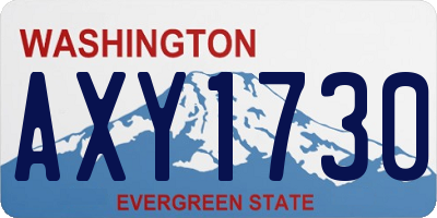 WA license plate AXY1730