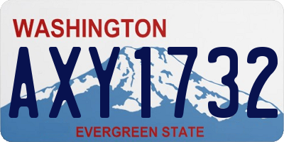 WA license plate AXY1732