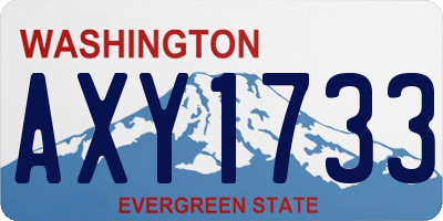 WA license plate AXY1733