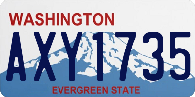 WA license plate AXY1735