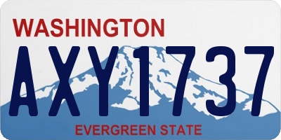 WA license plate AXY1737