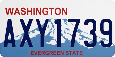 WA license plate AXY1739