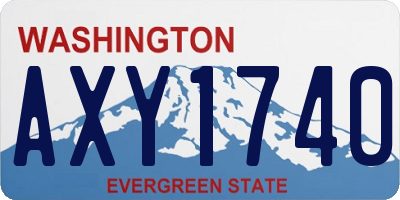 WA license plate AXY1740