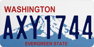 WA license plate AXY1744
