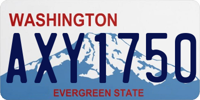 WA license plate AXY1750