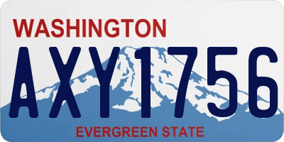 WA license plate AXY1756