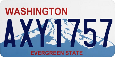 WA license plate AXY1757