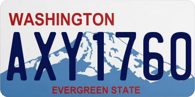 WA license plate AXY1760