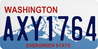 WA license plate AXY1764