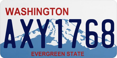WA license plate AXY1768