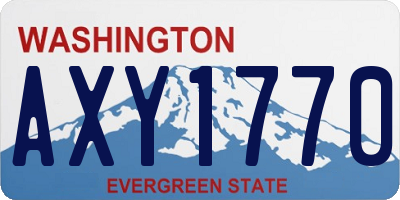 WA license plate AXY1770