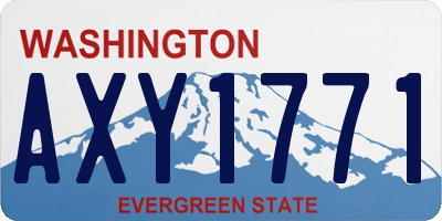 WA license plate AXY1771