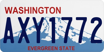 WA license plate AXY1772