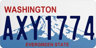 WA license plate AXY1774