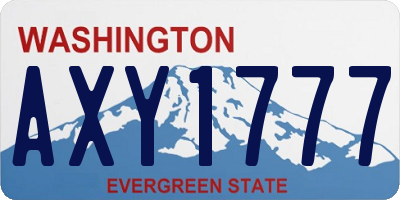 WA license plate AXY1777