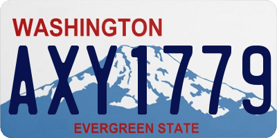 WA license plate AXY1779