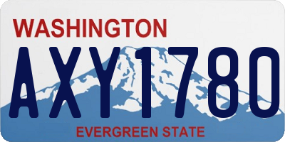 WA license plate AXY1780