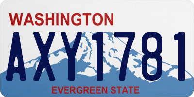 WA license plate AXY1781