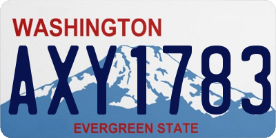 WA license plate AXY1783