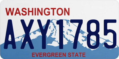 WA license plate AXY1785