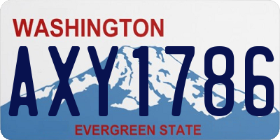 WA license plate AXY1786