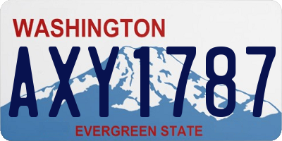 WA license plate AXY1787