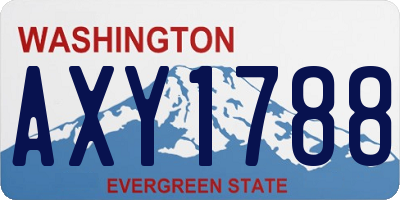 WA license plate AXY1788