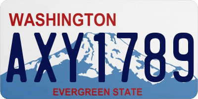 WA license plate AXY1789