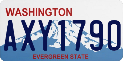 WA license plate AXY1790