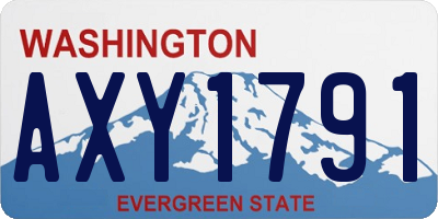 WA license plate AXY1791