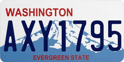 WA license plate AXY1795