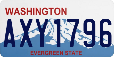WA license plate AXY1796