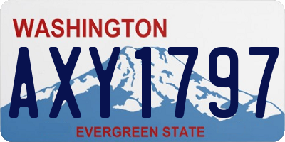 WA license plate AXY1797