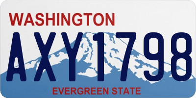 WA license plate AXY1798