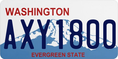 WA license plate AXY1800