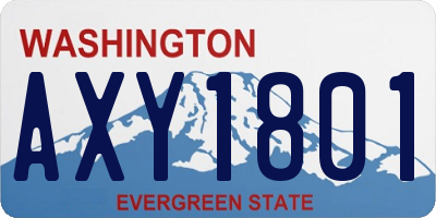WA license plate AXY1801
