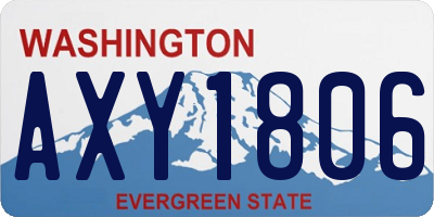 WA license plate AXY1806