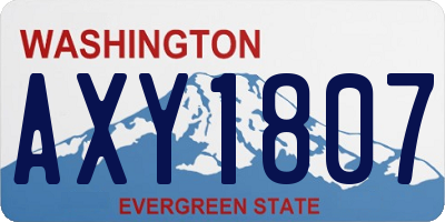 WA license plate AXY1807
